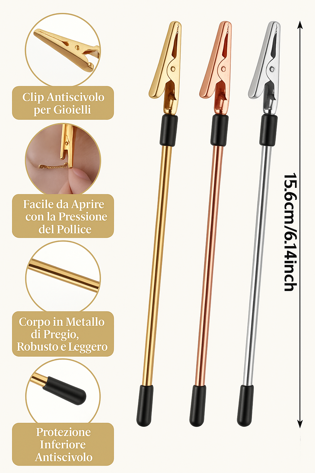 Assistente per Bracciali e Gioielli in Metallo – 3 Colori Eleganti