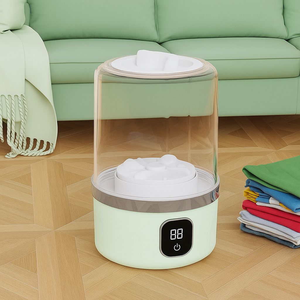 🧺 Mini Lavatrice Portatile Intelligente - Ricaricabile e Silenziosa